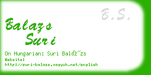balazs suri business card